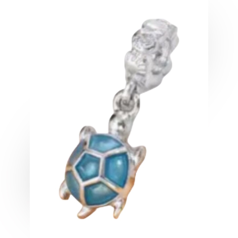 🔴 4/$15  Blue Sea Turtle Dangle Charm